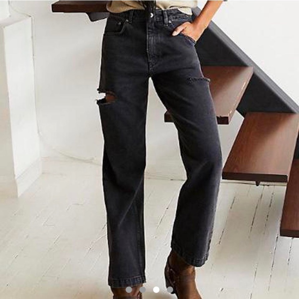 The Ragged Priest Thigh Cut Dad Jeans